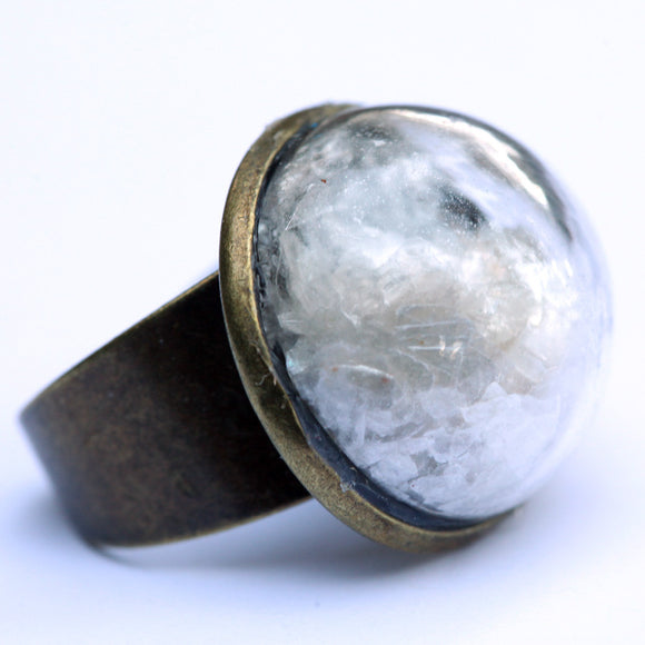 Drop shape large silver & roman glass ring – Hadas Jewelry - Roman glass  jewelry